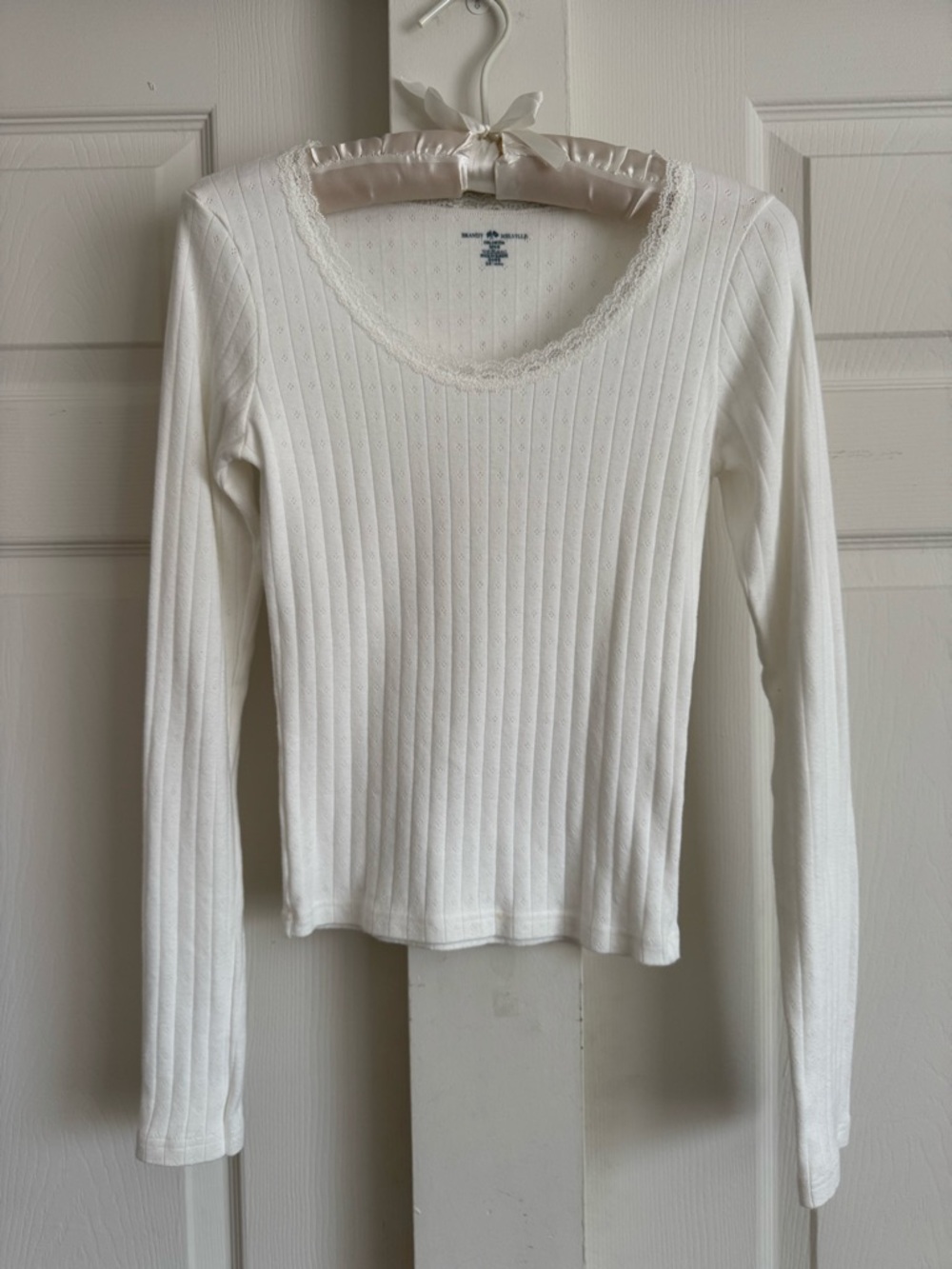 Brandy Melville McKenna Lace Long Sleeve Top